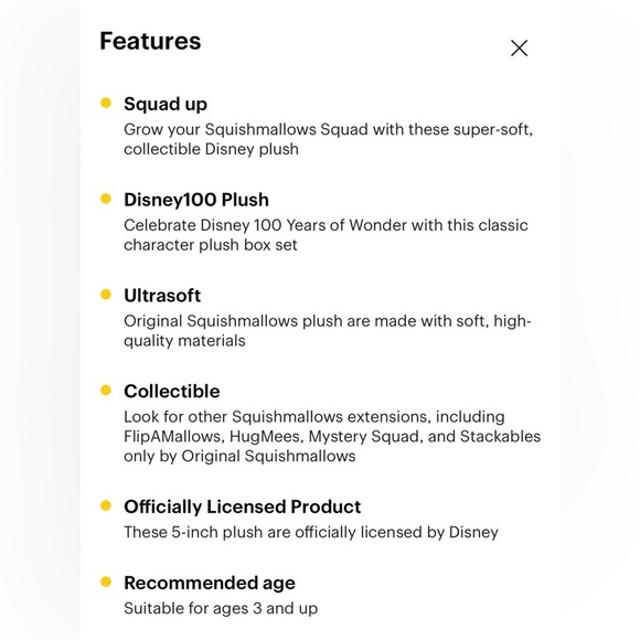 Jazwares - Disney 100 5" Original Squishmallows 5 Pack New in Box - Picture 4 of 7